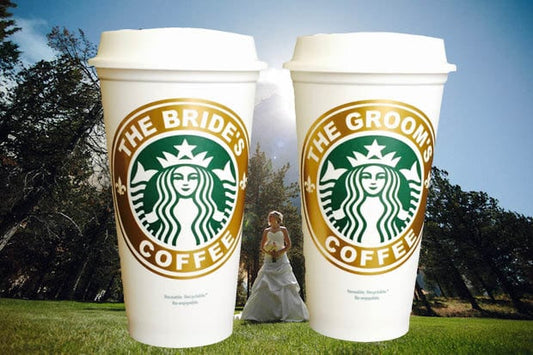 Bride & Groom Personalized Starbucks Travel Tumbler