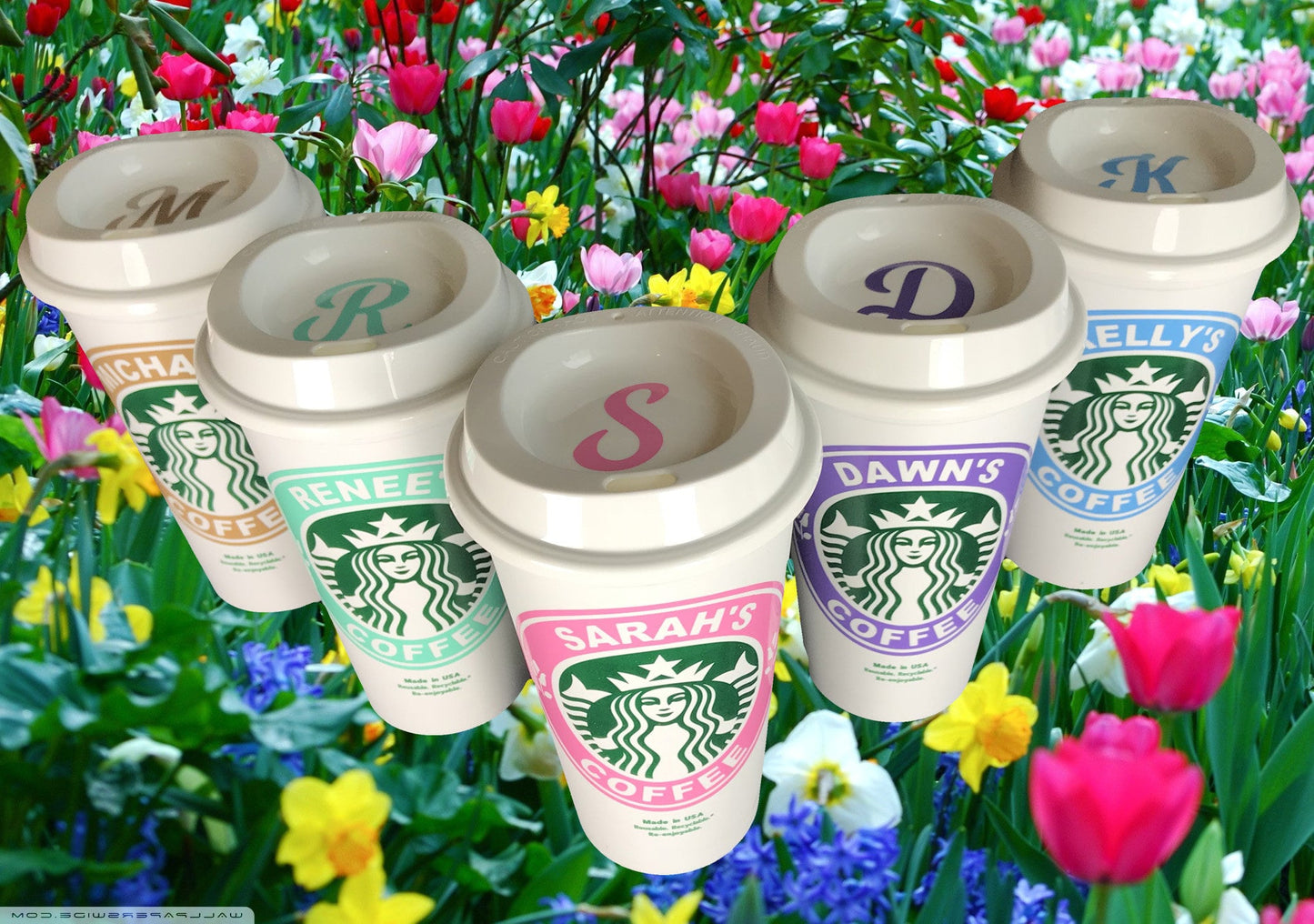 Spring & Summer Personalized Starbucks Travel Tumbler
